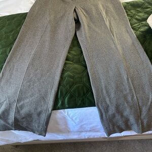 Women's Black and White Checkered Trousers